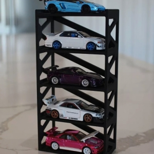 Expositor de carro modelo com prateleiras