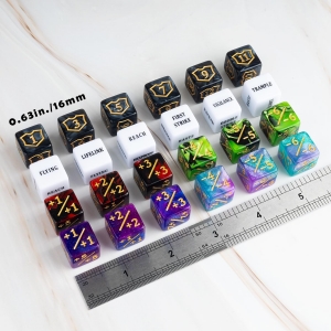 Dados MTG de 63 peças para acessórios de jogos de cartas 