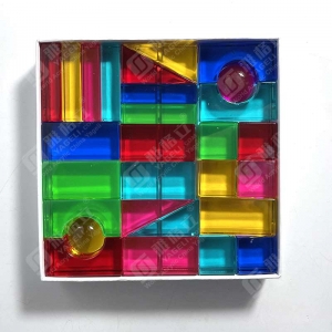 Venda por atacado de cubos de gemas acrílicos coloridos OEM 