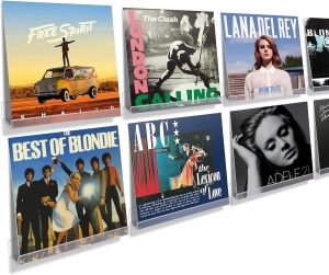 Prateleiras para montagem em parede para discos de vinil