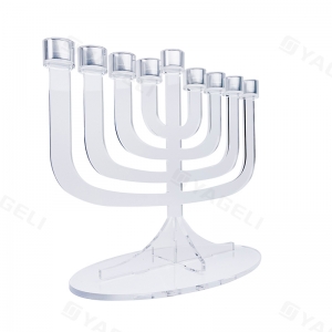 Limpar Lucite Menorá para Hanukkah