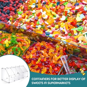 Dispensador de alimentos transparente para varejo 