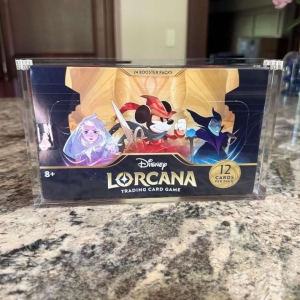 Lorcana Booster Box Card Card Protetor Exibição de acrílico 