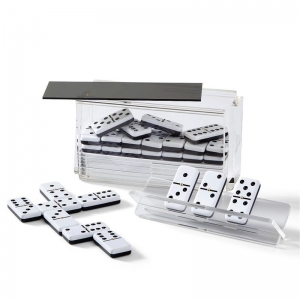 Conjunto de jogos de dominó acrílico Lucite