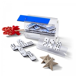 Blue Lid Diy Acrílico Domino Domino Conjunto com racks 