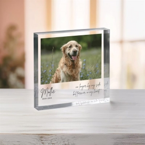 Placa fotográfica de acrílico memorial personalizada