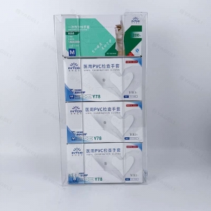 dispensador de luvas de acrílico transparente personalizável 