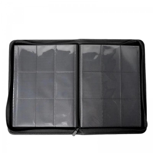 Binder de cartões de troca de bolso preto de 9 bolsos de bolso 