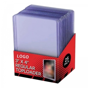 Pacote personalizado 3x4 35pt Toploader de cartões de negociação para TCG 