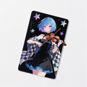 Cartão de figura de anime personalizado impresso em UV a laser 