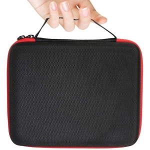 Caixa de armazenamento de kit de dados DND para jogo RPG preto com zíper 