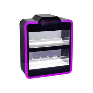 Suporte de exposição de acrílico de luxo com 2 camadas para cigarros eletrônicos com LED 