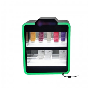 Suporte de exposição de acrílico de luxo com 2 camadas para cigarros eletrônicos com LED 