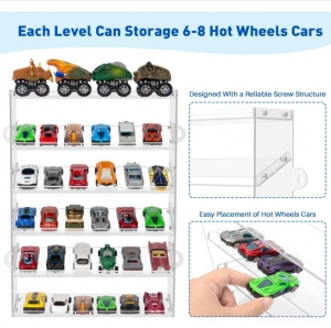 Vitrine de acrílico transparente para Hot Wheels 