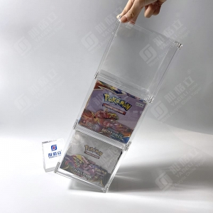 Caixa de acrílico empilhável para exibição de boosters Pokémon com 99% de resistência a UV 