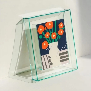 Moldura de acrílico transparente colorida para decoração de casa 