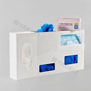 Dispensador de luvas de acrílico de parede 
