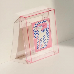 Moldura de acrílico transparente colorida para decoração de casa 