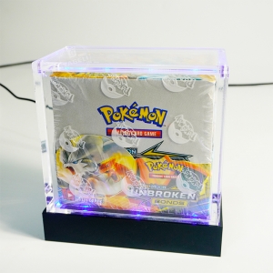 Caixas de reforço Pokémon de acrílico LED personalizáveis 