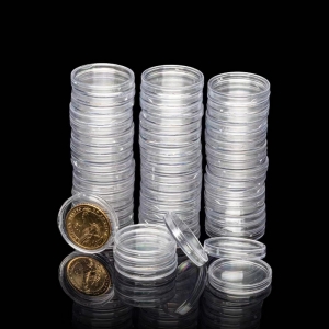 Estojo compacto para guardar moedas colecionáveis no atacado 
