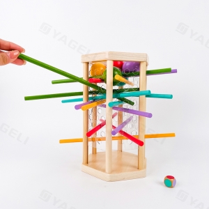 Jogos de palitos artesanais para a família com logotipos 
