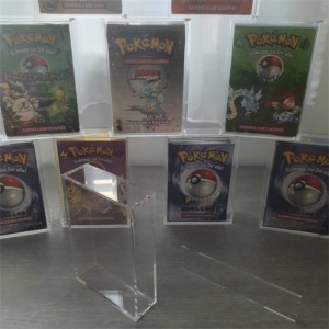 Estojo de acrílico para baralho Pokémon WOTC com tampa magnética 