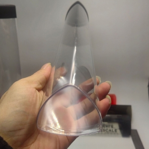 Tubo de embalagem triangular transparente para PC com tampa 