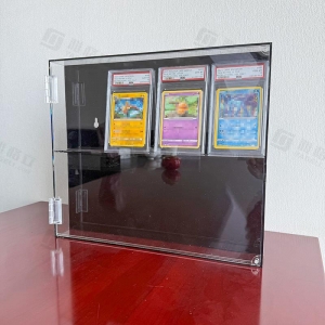Estojo de acrílico para exposição de cartas de beisebol classificadas para montagem na parede 