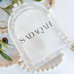 Caixa de Sadaqah Tzedakah de acrílico por atacado 