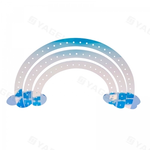 Organizador de joias em camadas, transparente como cristal, para brincos de pino, argolas e pingentes.