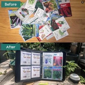 folhas de armazenamento de sementes