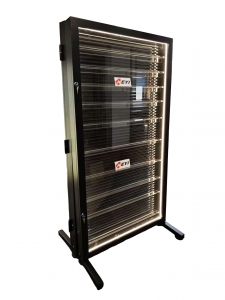 Armário expositor de cartões PSA com fechadura e iluminação LED