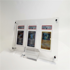 Expositor de parede em placa de acrílico premium para cards com classificação PSA | YAGELI 