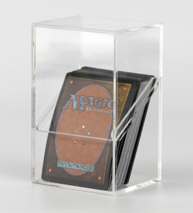 Estojo de acrílico para baralho YAGELI | Acessórios premium para TCG | Estojo magnético de acrílico para armazenamento de cartas colecionáveis