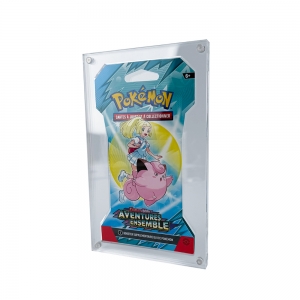 Moldura transparente em acrílico para boosters de Pokémon 