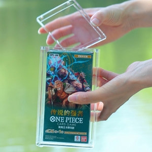 Estojo magnético premium em acrílico transparente para caixa de boosters de One Piece. 