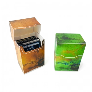 Caixa de deck PP personalizada impressa em cores para armazenamento de cartas colecionáveis 