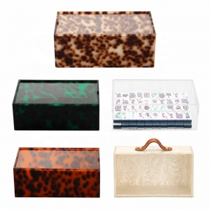 Caixa de armazenamento de mahjong em acrílico personalizada 