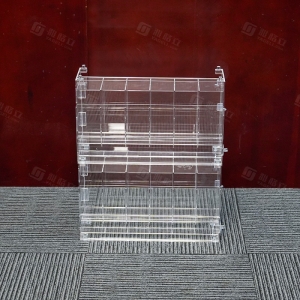 Dispensador de pacotes de reforço de acrílico transparente com 6 compartimentos para exibição e organização de pacotes de cartas colecionáveis 