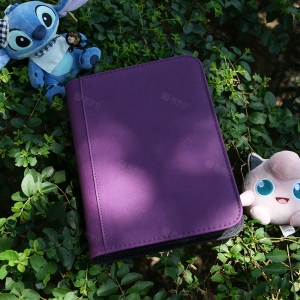 Fichário de Cartas Colecionáveis Roxo com 4 Bolsos 