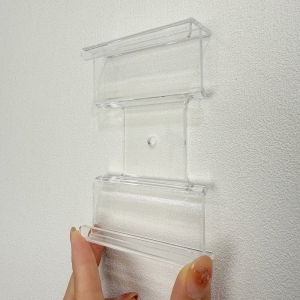 Suporte de parede de acrílico para exibição de porta-cartas magnético 