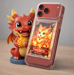 Capa de celular personalizada para exibição de cartas colecionáveis 