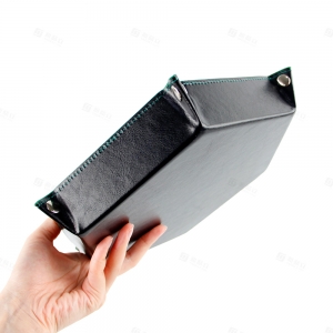 Porta-dados hexagonal de couro PU para acessórios TCG | YAGELI 