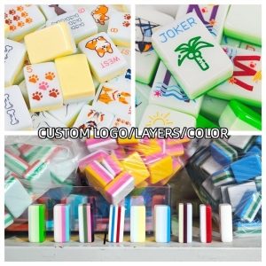 Conjunto de Mahjong Americano em Acrílico 