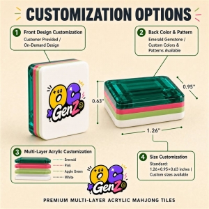 Conjunto de Jogo Rummy em Acrílico Personalizado 