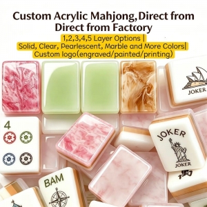 Conjunto de Mahjong Americano em Acrílico 