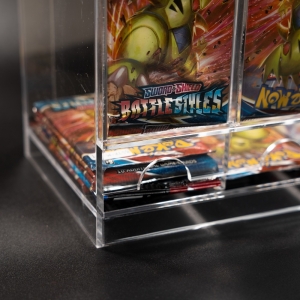 Dispensador de Pacotes Booster de Acrílico Transparente com 6 Compartimentos, Suporte Empilhável para Pacotes de Cartas Colecionáveis 