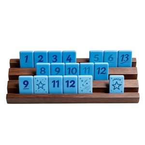 Conjunto de peças de Rummy em acrílico roxo 