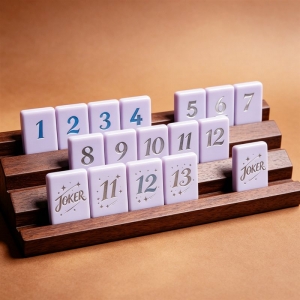 Conjunto de peças de Rummy em acrílico roxo 
