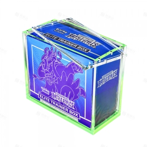 Vitrine de Acrílico ETB com Fundo Colorido | YAGELI TCG Accessories